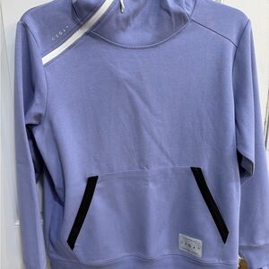 CLOAK Lavender Pullover Hoodie with Black Trim